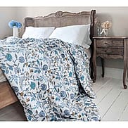 Petit Breton Stripe Bed Linen Set in Sea Blue