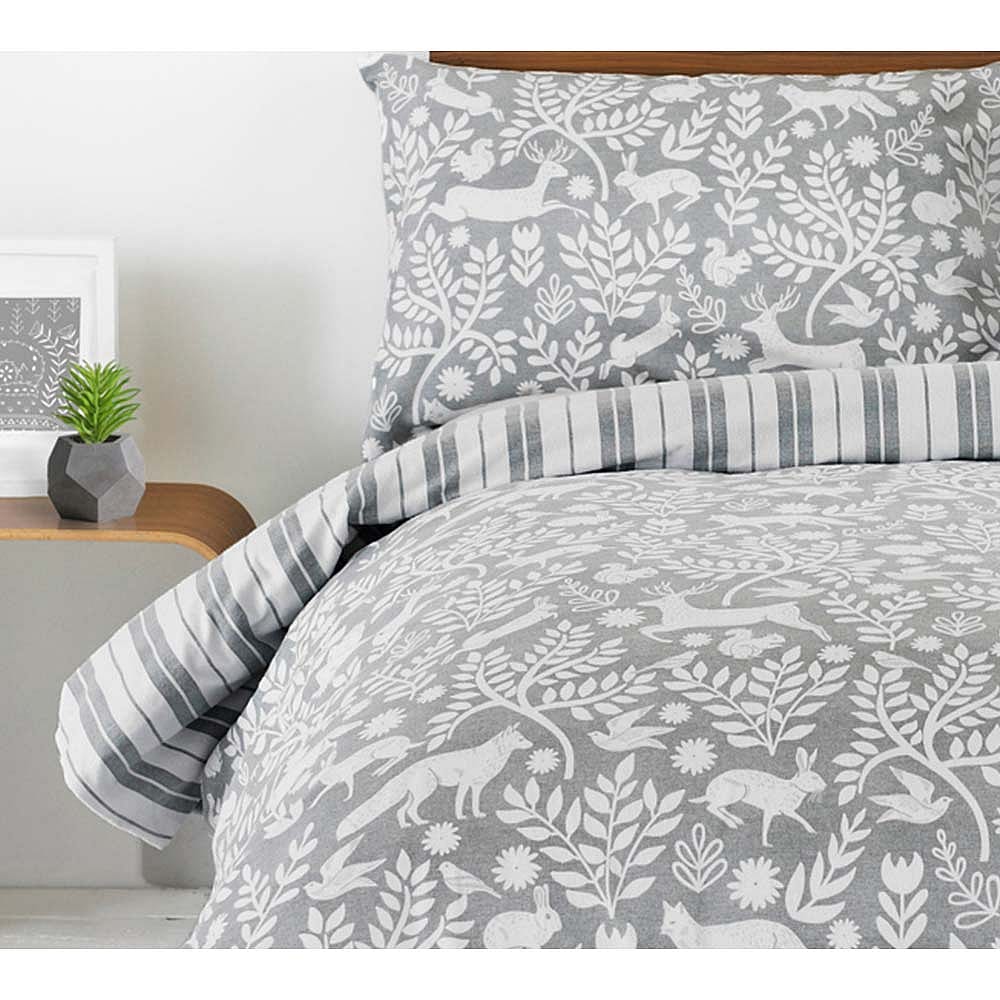 Grey woodland bedding best sale